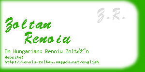zoltan renoiu business card